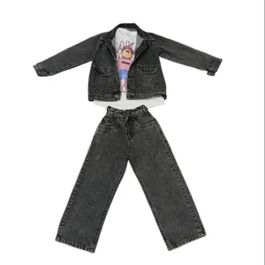 ست 3 تکه لباس دخترانه مدل عروسک دار hakan