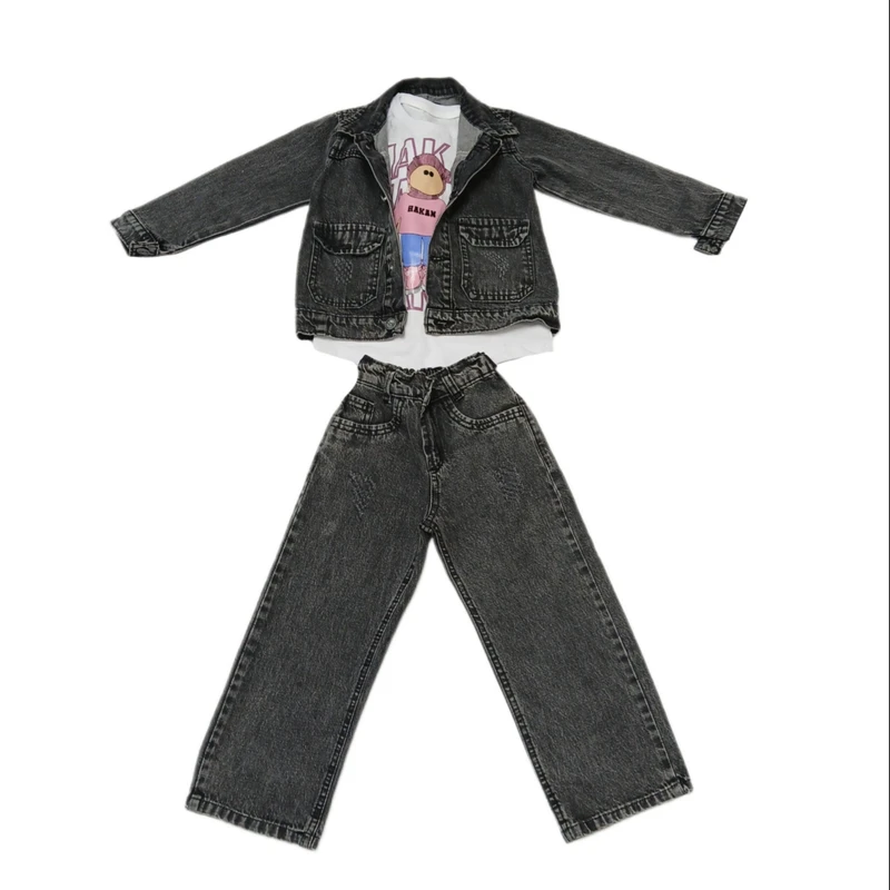 ست 3 تکه لباس دخترانه مدل عروسک دار hakan