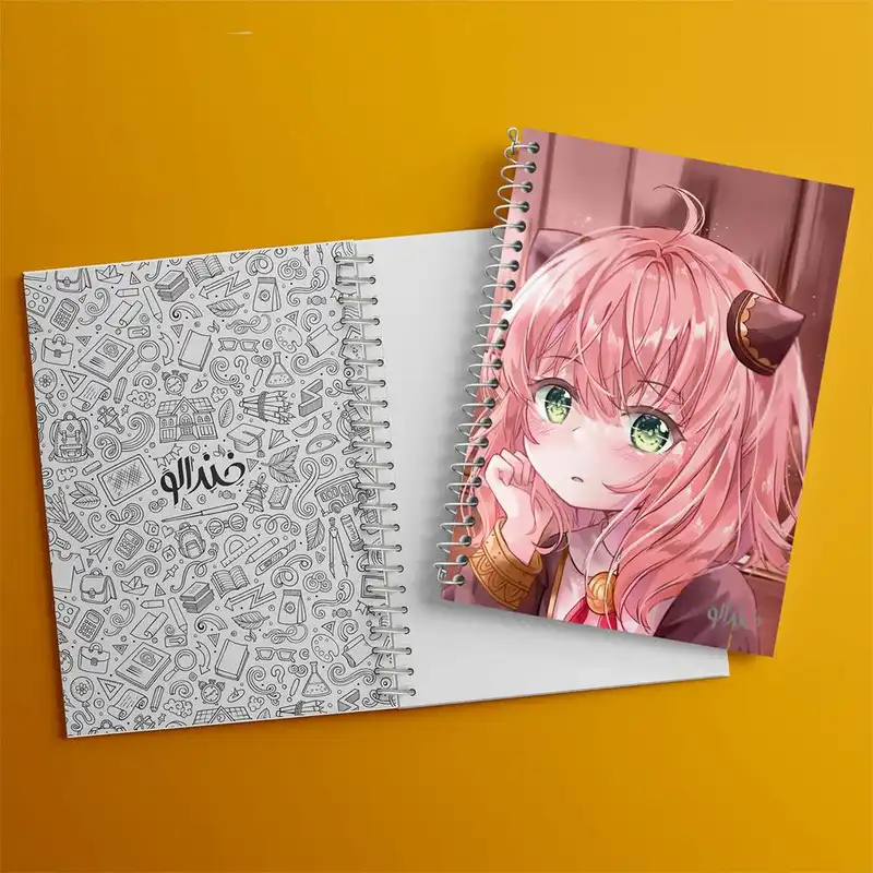 دفتر مشق 100 برگ خندالو طرح انیا فورجر انیمه اسپای ایکس فمیلی Spy x Family کد 17704