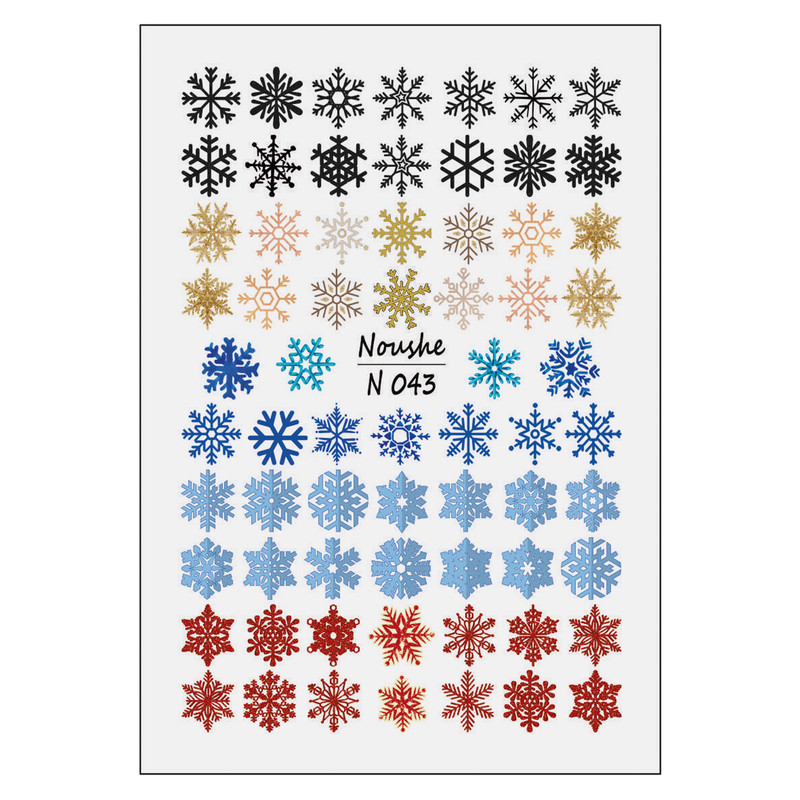 برچسب لنز ناخن مدل برف کد N043