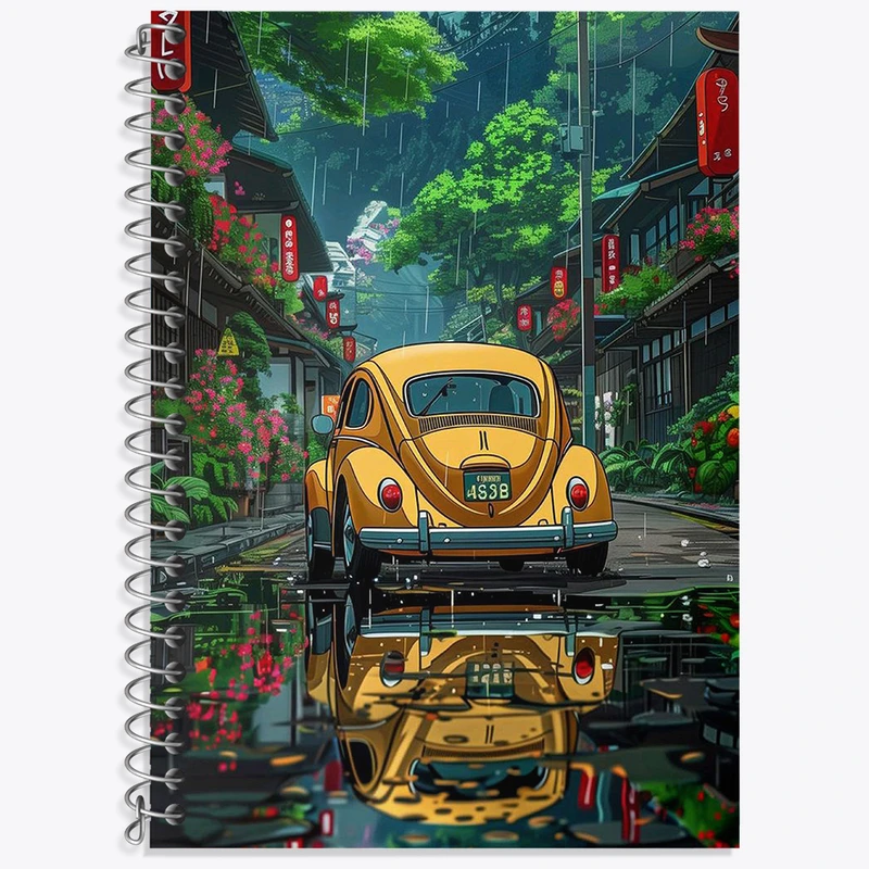 دفتر لغت 50 برگ خندالو طرح ماشین فولکس کد N2127