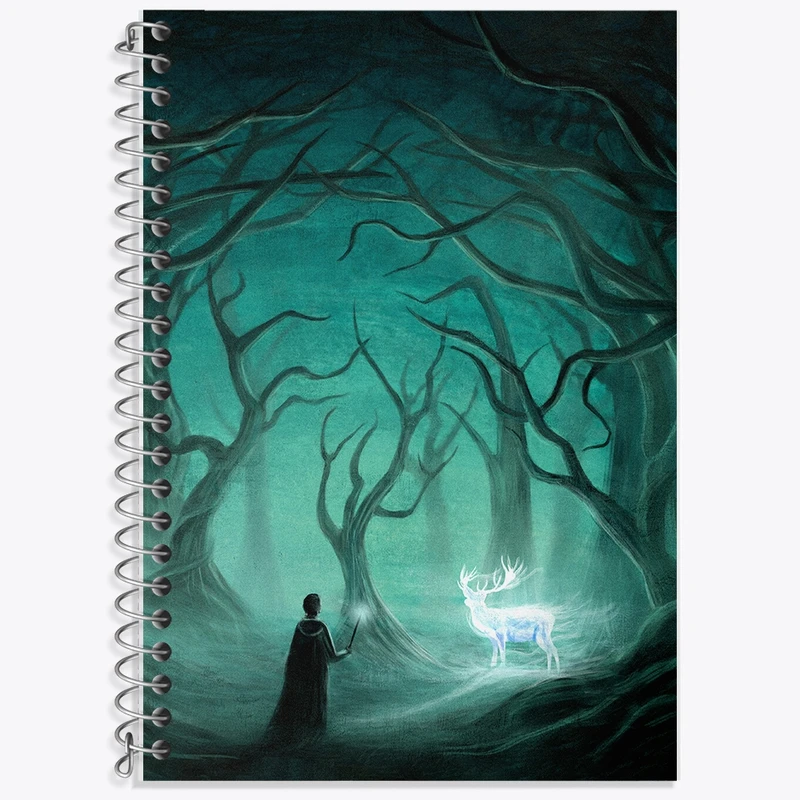 دفتر زبان 50 برگ خندالو مدل سه خط طرح هری پاتر (Harry Potter) کد F801