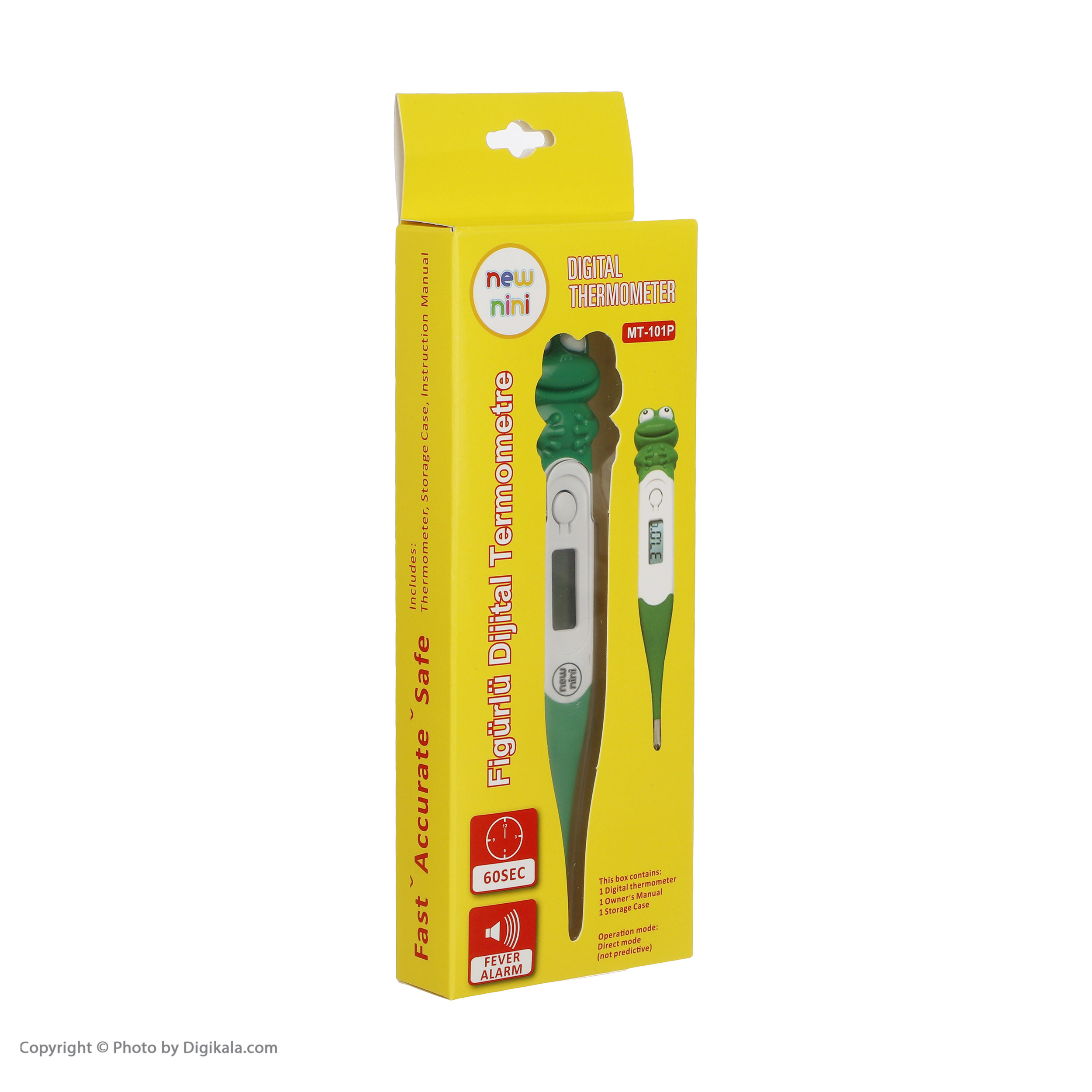 تب سنج و دماسنج کودک نیو نی نی طرح قورباغه مدل MT101P