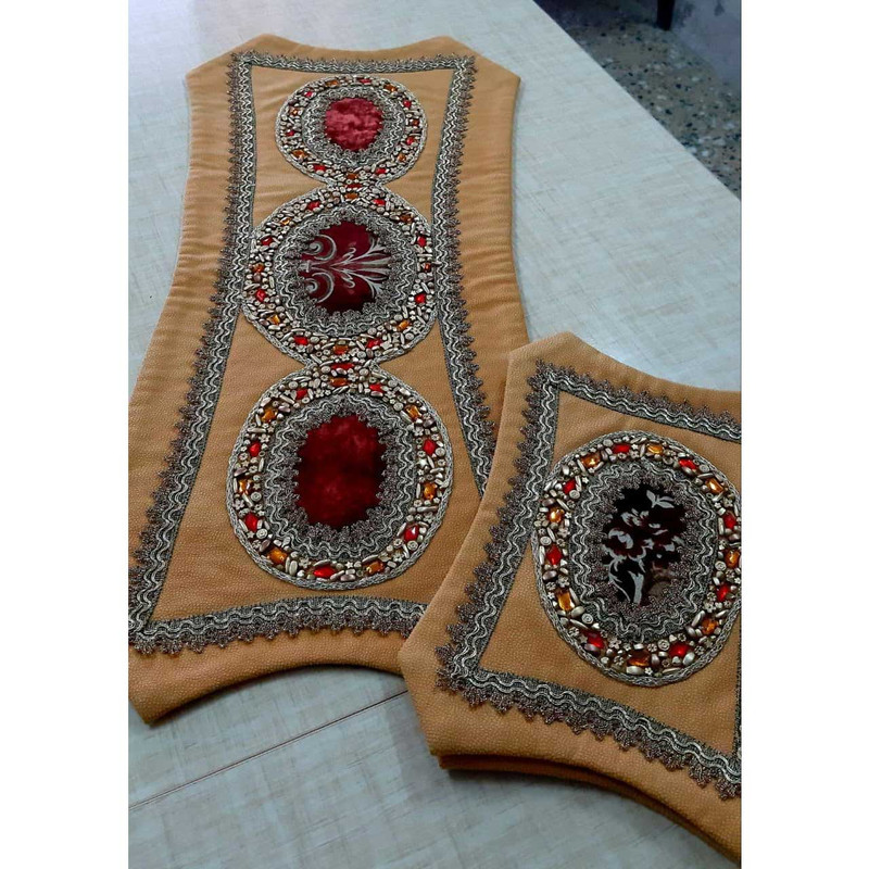 ست رومیزی 3 تکه مدل سنگ دوزی A-828