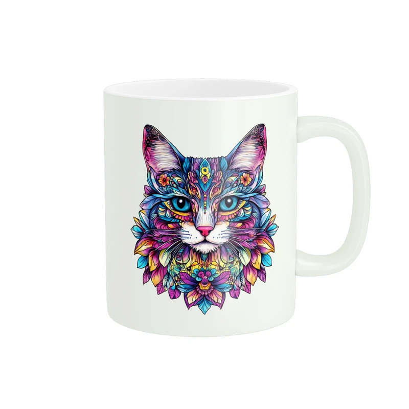 ماگ پاد آفرین طرح گربه زیبا کد 6324