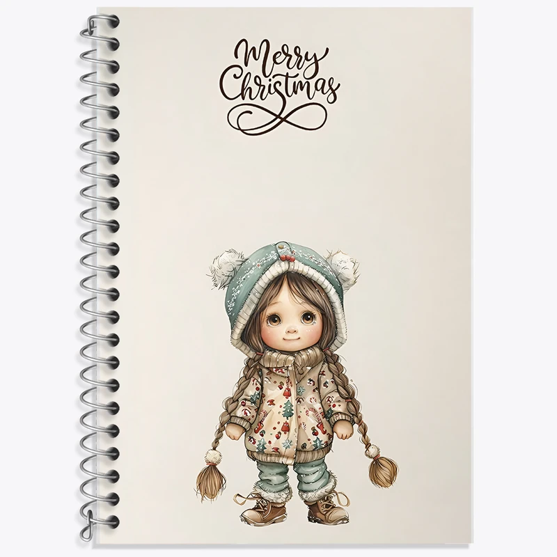 دفتر زبان 50 برگ خندالو مدل سه خط طرح دخترانه کیوت کد F5808