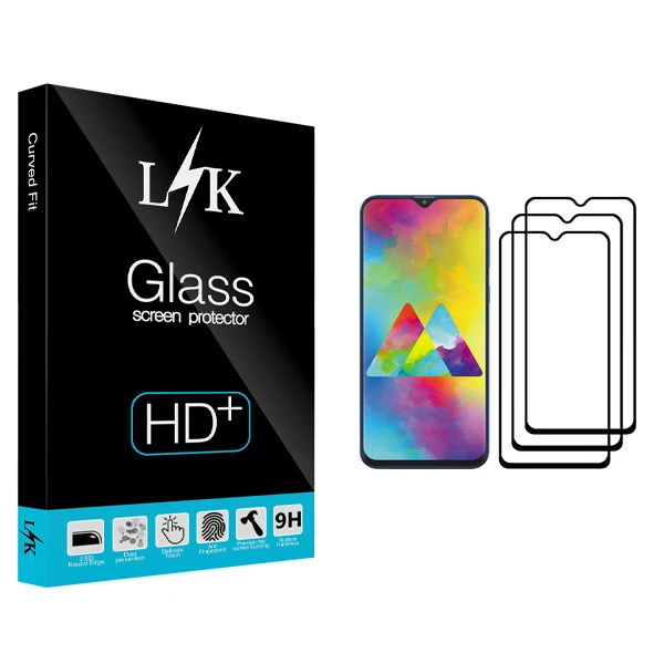 محافظ صفحه نمایش ال کی مدل +HD مناسب برای گوشی موبایل سامسونگ Galaxy M20 بسته سه عددی