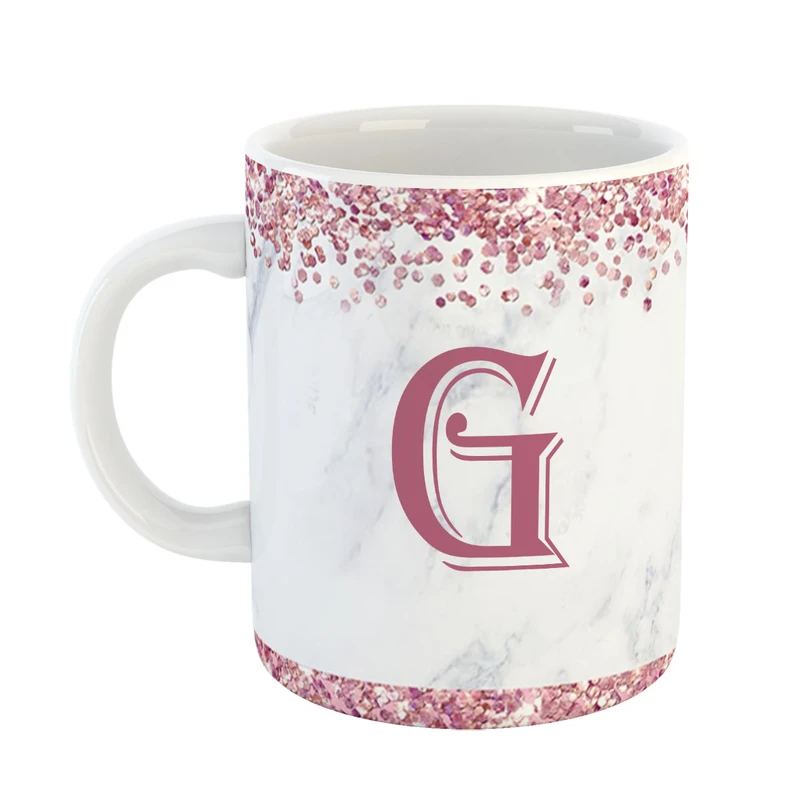 ماگ پاد افرین مدل فانتزی طرح حرف G کد 10