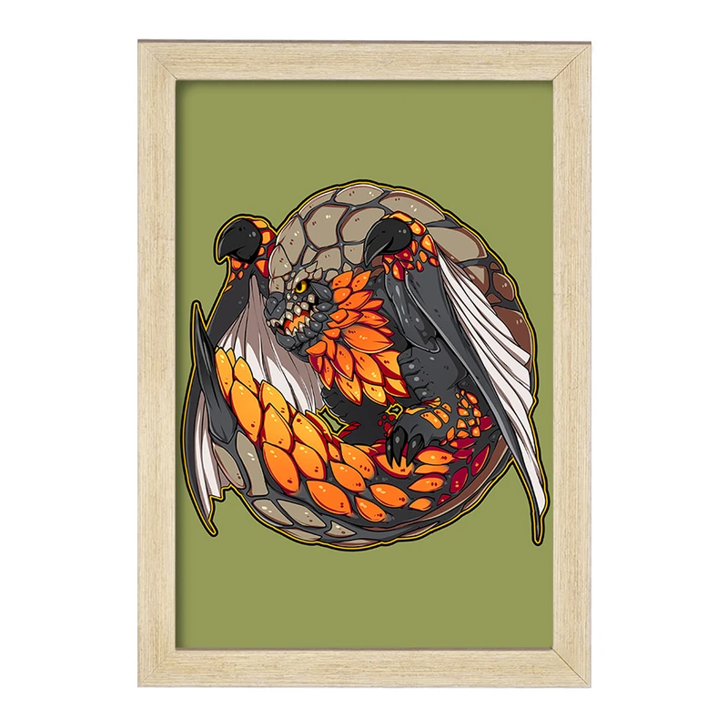 تابلو خندالو مدل بازی شکارچی هیولا (Monster Hunter) کد 33217