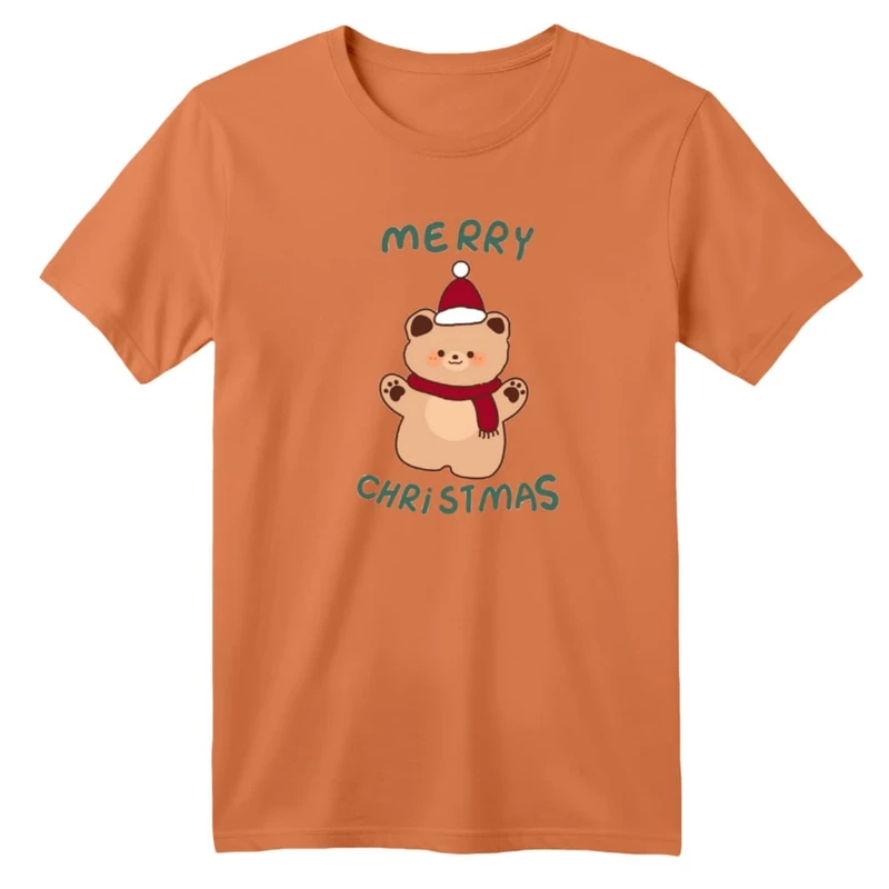 تی شرت آستین کوتاه بچگانه مدل خرس کریسمس کد 2