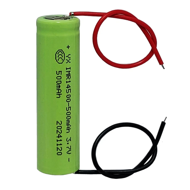 باتری لیتیومی قابل شارژ مدل IMR14500 ظرفیت 500 میلی‌آمپرساعت