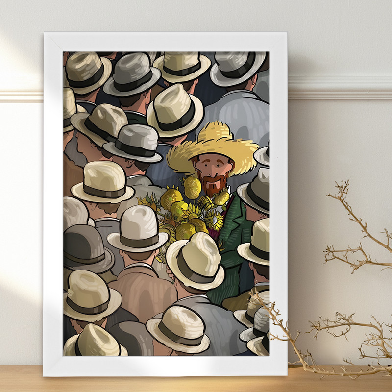 تابلو خندالو مدل ونسان ونگوگ کد F11993