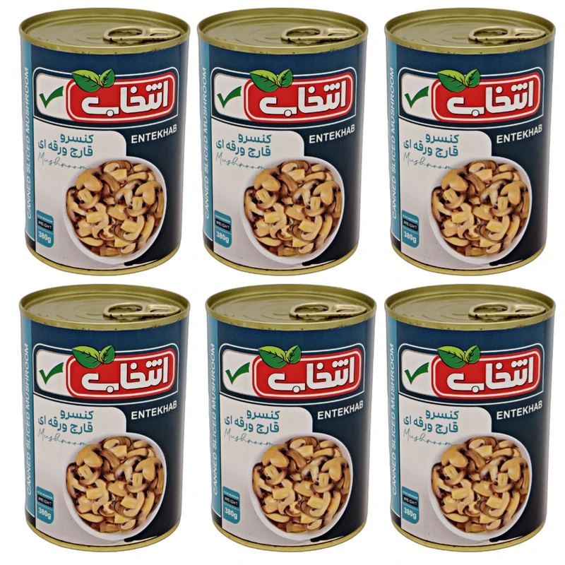 کنسرو قارچ خردشده انتخاب - - 380 گرم بسته 6 عددی