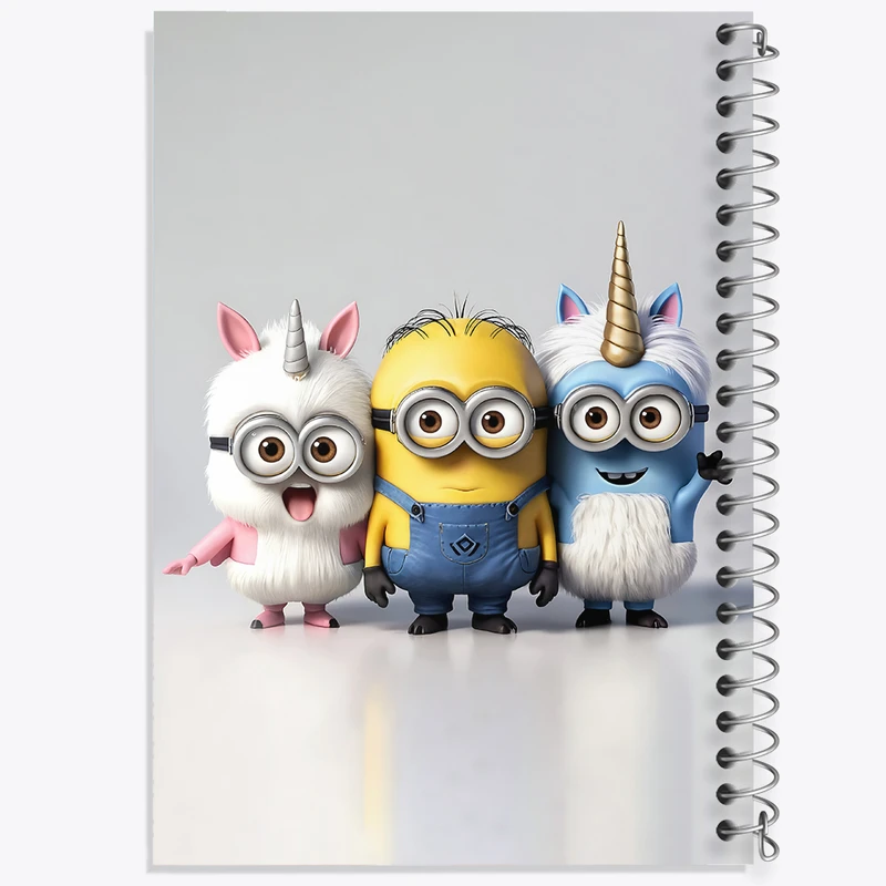 دفتر ژورنال نویسی 50 برگ خندالو مدل نقطه ای طرح مینیون ها (Minions) کد F6097