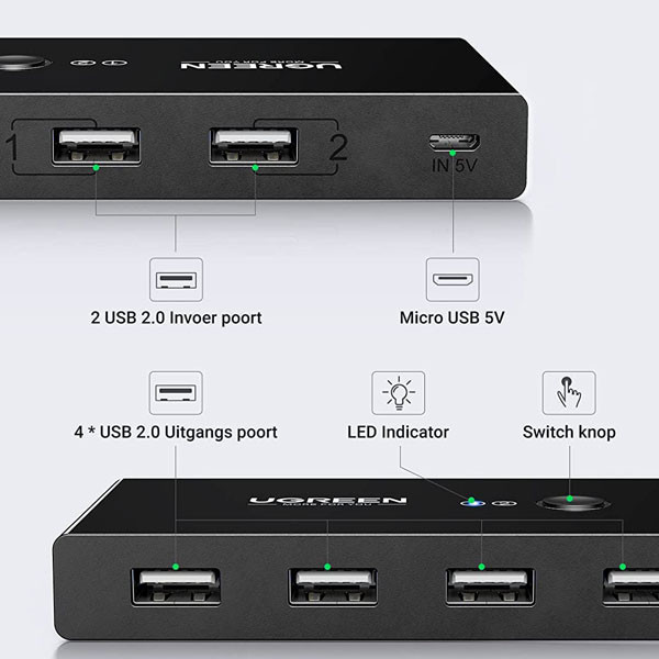 هاب سوئیچ 4 پورت پرینتر یوگرین مدل US216-30768
