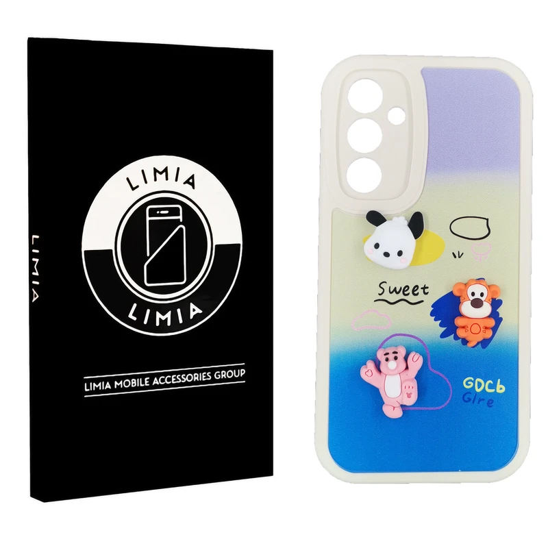 کاور لیمیا مدل فانتزی لنزدار ژله ای طرح عروسکی برجسته مناسب برای گوشی موبایل سامسونگ Galaxy A54