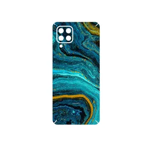 MAHOOT Turquoise marblewith golden streaks Cover Sticker for Samsung Galaxy M32