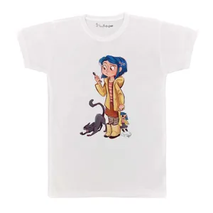 تی شرت بچگانه پرمانه طرح کورالین کد pmt.4809