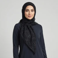 روسری زنانه مدل مینی اسکارف توری طرح پروانه