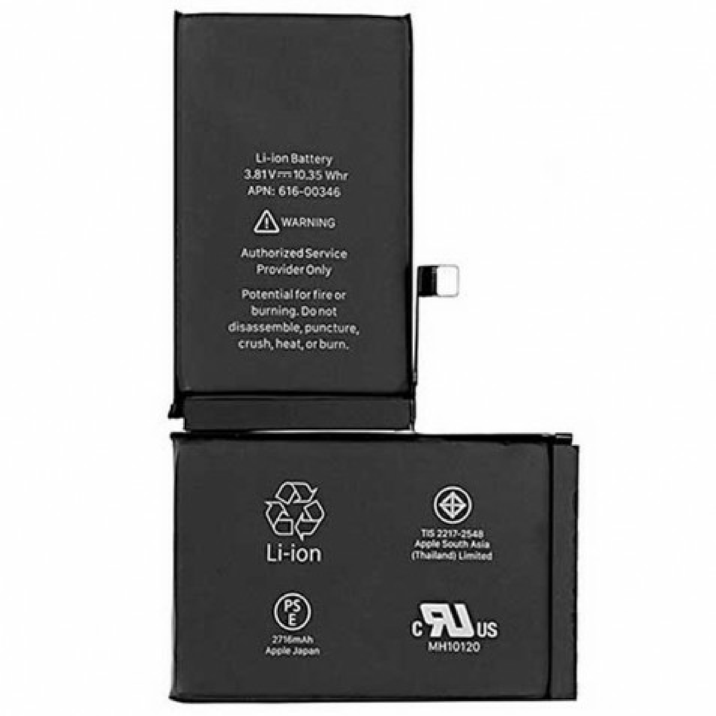 باتری موبایل مدل APN 616-00346 ظرفیت 2716 میلی امپر ساعت مناسب برای گوشی موبایل اپل iphone x