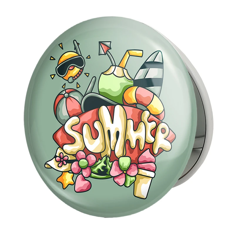 آینه جیبی خندالو طرح تابستان مدل تاشو کد 29592