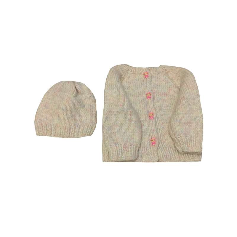 ست ژاکت و کلاه نوزادی مدل 0110