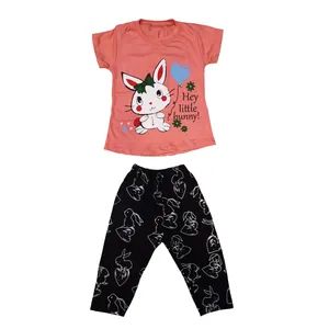 ست تی شرت و شلوارک دخترانه کد X1