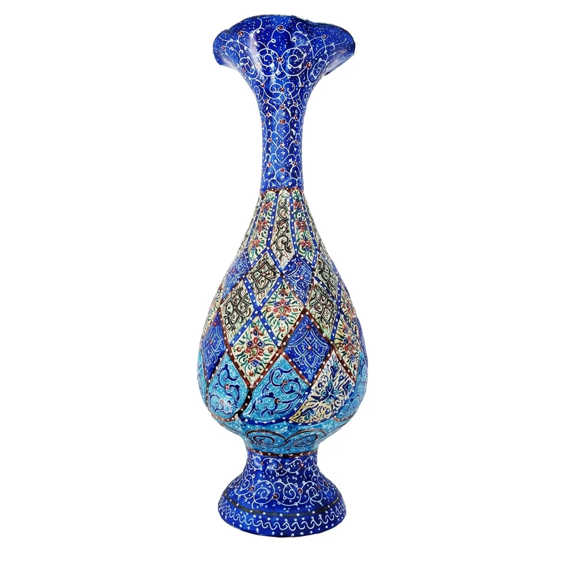 گلدان میناکاری مسی مدل گل کد A 200 گلدان میناکاری مسی مدل گل کد A 200