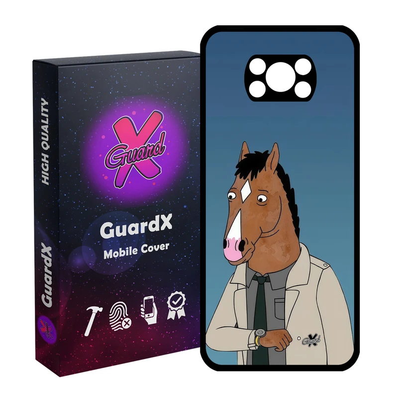کاور گارد ایکس طرح اسب مدل Glass10712 مناسب برای گوشی موبایل شیائومی Poco X3 NFC/Poco X3/Poco X3 Pro