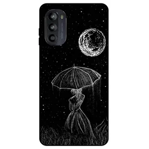 Megafone Girl and Moon 1369 Cover For Motorola Moto G52