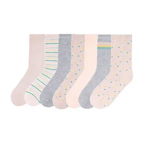 جوراب ساق بلند دخترانه پیپرتس مدل YS001 مجموعه 7 عددی