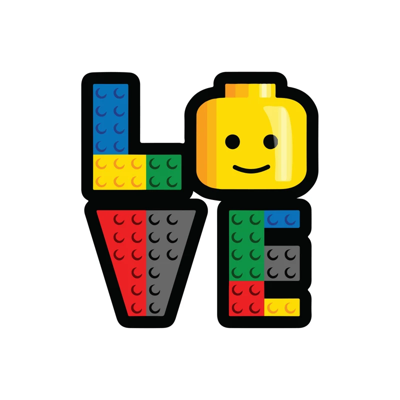 برچسب لپ تاپ پویا مارکت طرح لگو لاو کد 1601