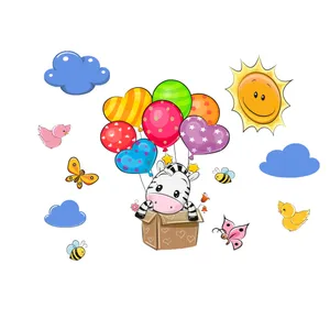 استیکر دیواری کودک مدل cute zebra ferito