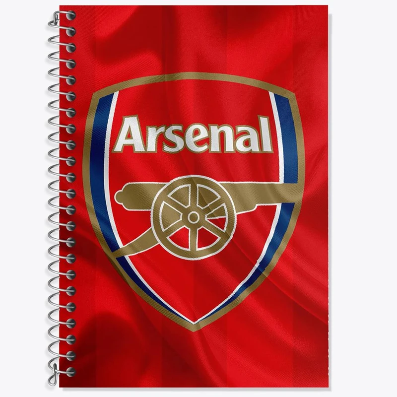 دفتر زبان 50 برگ خندالو مدل دو خط طرح باشگاه آرسنال کد 27174