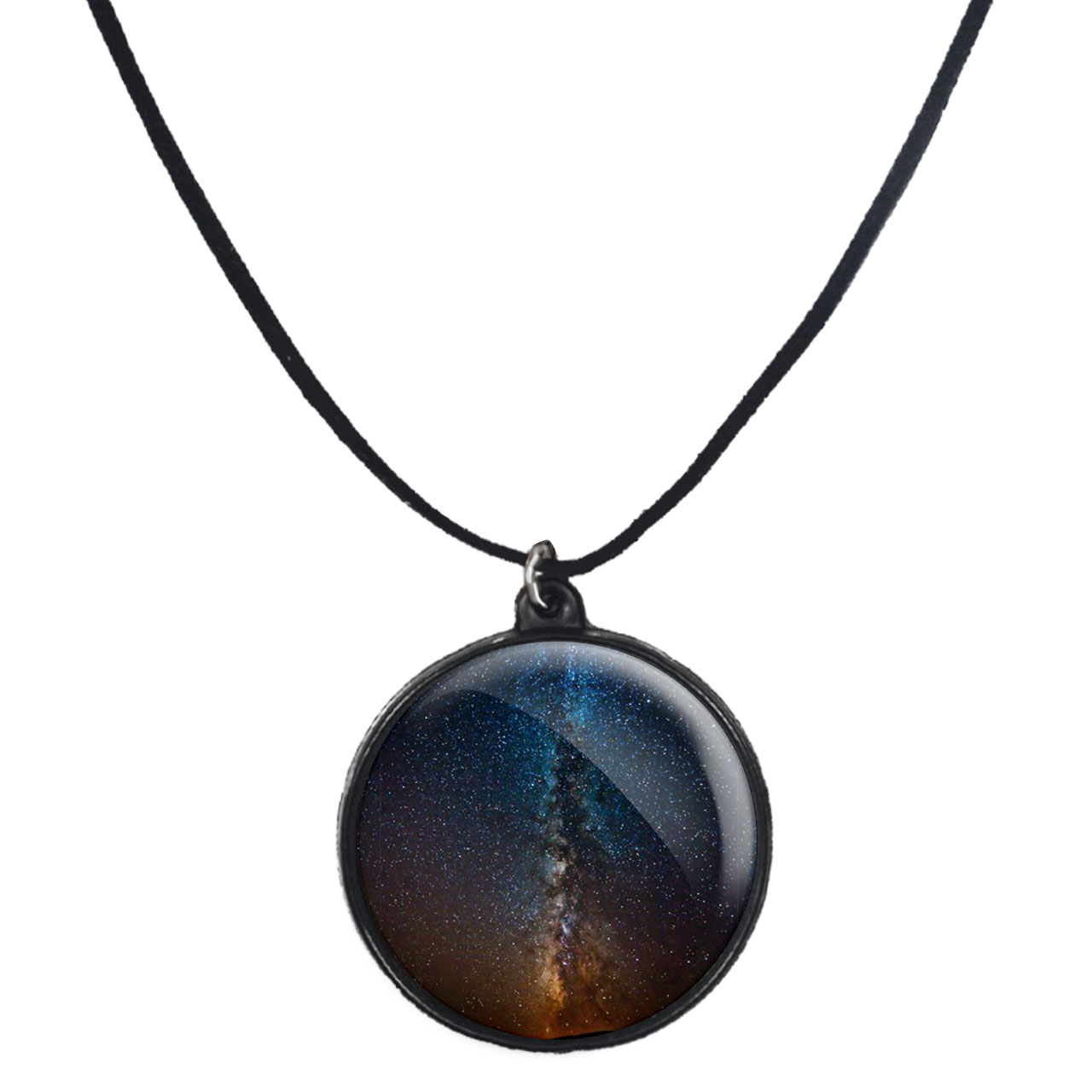 گردنبند پرمانه طرح ستاره و کهکشان کد pmb.25672 مدل دو طرفه