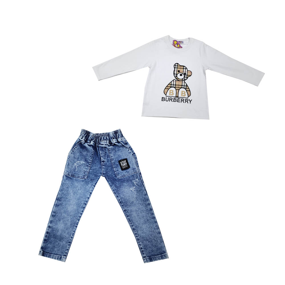 ست تی شرت و شلوار پسرانه مدل خرس کوچولو -  - 1