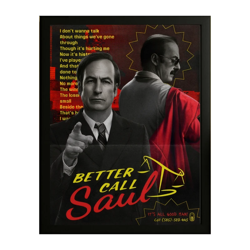 تابلو طرح بهتره با سال تماس بگیری better call saul کد 03 فریم مشکی