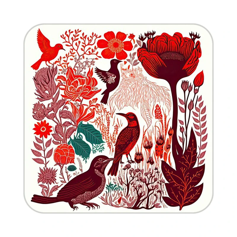 زیر لیوانی کاکتی طرح حیوانات رنگی مدل mp26236