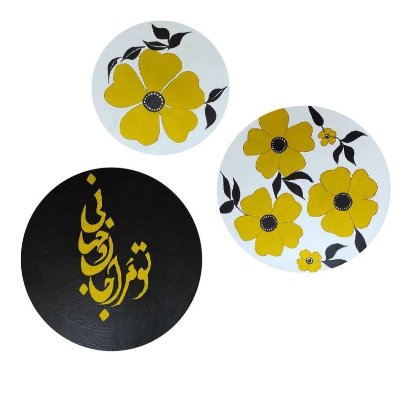 بشقاب دیوارکوب سفالی کد 03 مجموعه 3 عددی