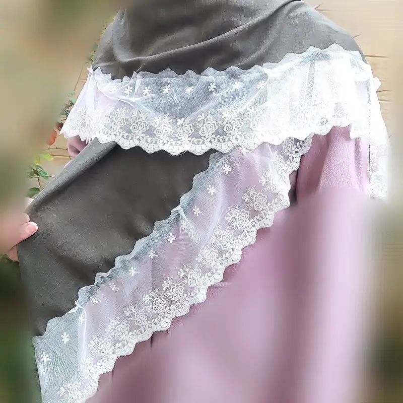 روسری زنانه مدل وال اسلپ حاشیه تور