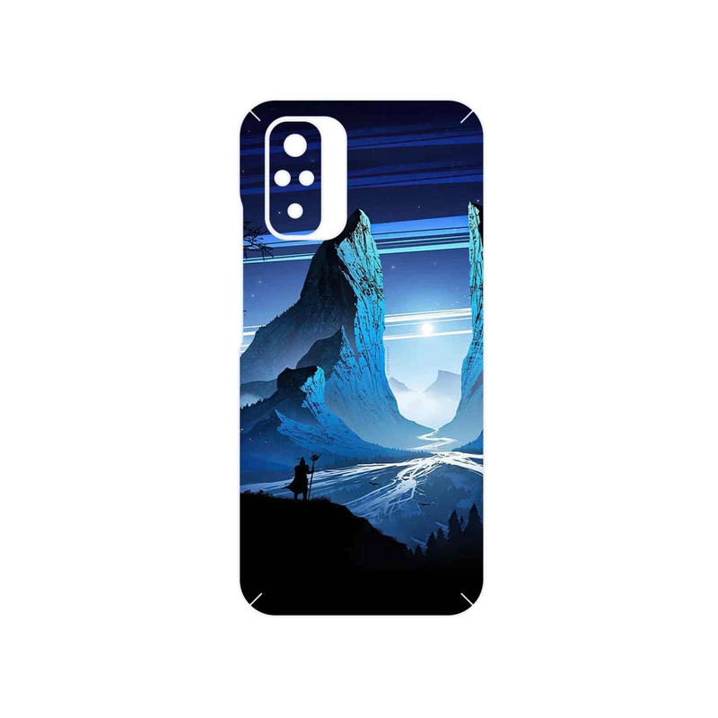 برچسب پوششی ماهوت مدل Blue Mountains Digital Art مناسب برای گوشی موبایل شیائومی Redmi Note 10