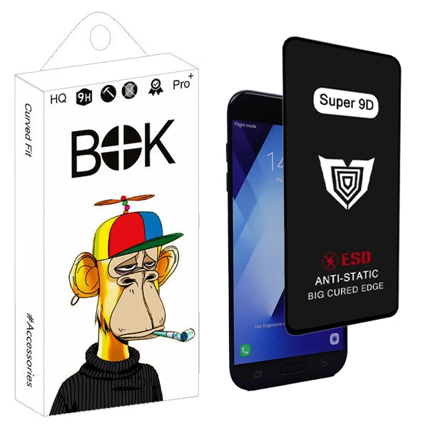 محافظ صفحه نمایش بوک مدل Super 9D Touch مناسب برای گوشی موبایل سامسونگ Galaxy a720 / a7 2017