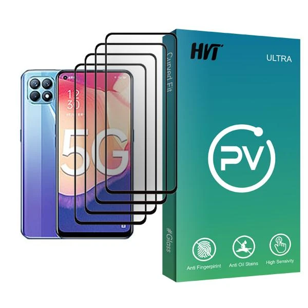 محافظ صفحه نمایش اچ وی تی مدل PV Glass MIX004 مناسب برای گوشی موبایل اوپو Reno4 SE بسته چهار عددی