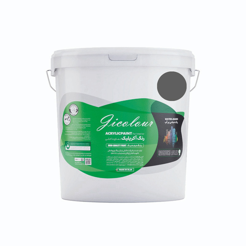 رنگ اکریلیک نمای داخل نیمه براق ژیکالر مدل لکه ذغال کد W-G001 حجم 900 میلی لیتر رنگ اکریلیک نمای داخل نیمه براق ژیکالر مدل لکه ذغال کد W-G001 حجم 900 میلی لیتر