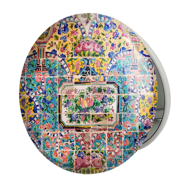 آینه جیبی خندالو طرح کاشی مدل تاشو کد 2200 