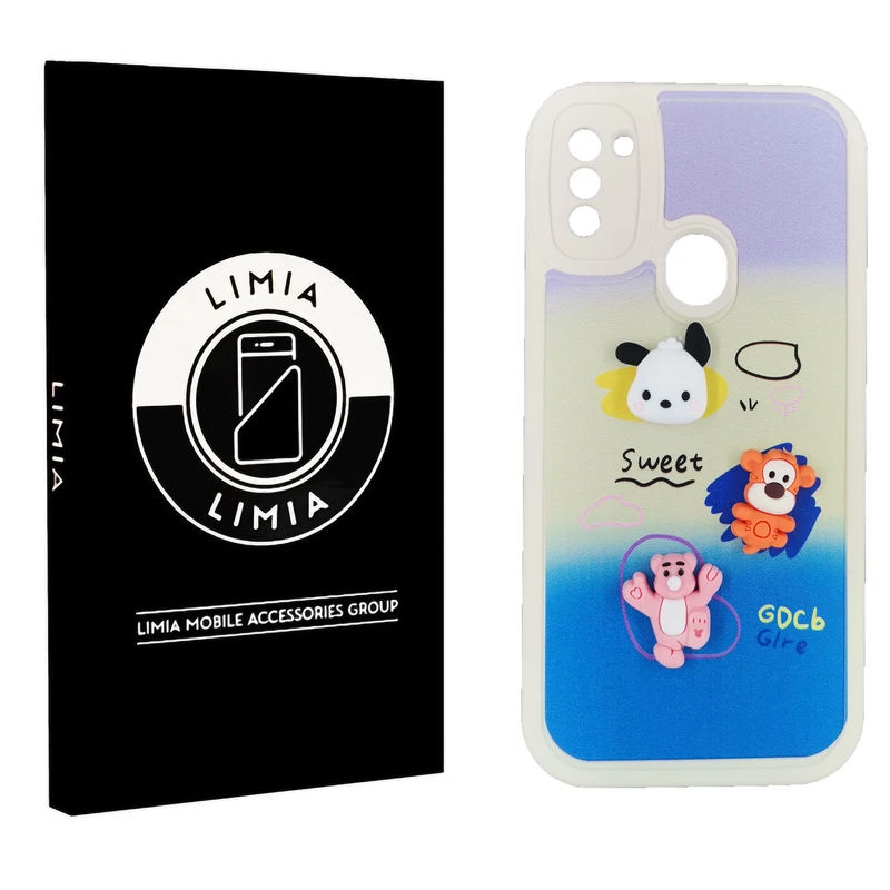 کاور لیمیا مدل فانتزی لنزدار ژله ای طرح عروسکی برجسته مناسب برای گوشی موبایل سامسونگ Galaxy A11