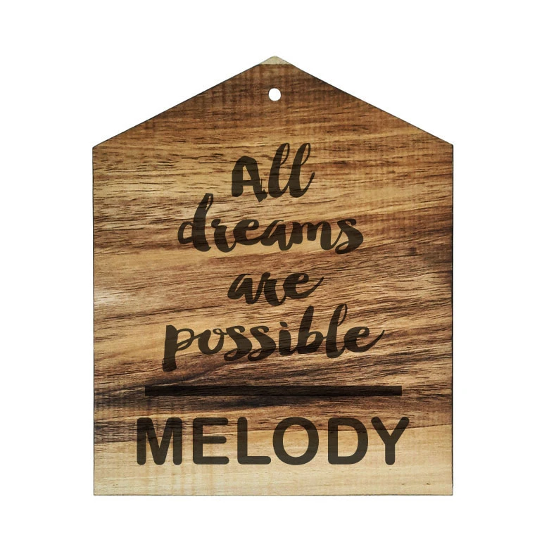 دیوار کوب چوبی مدل اسم ملودی