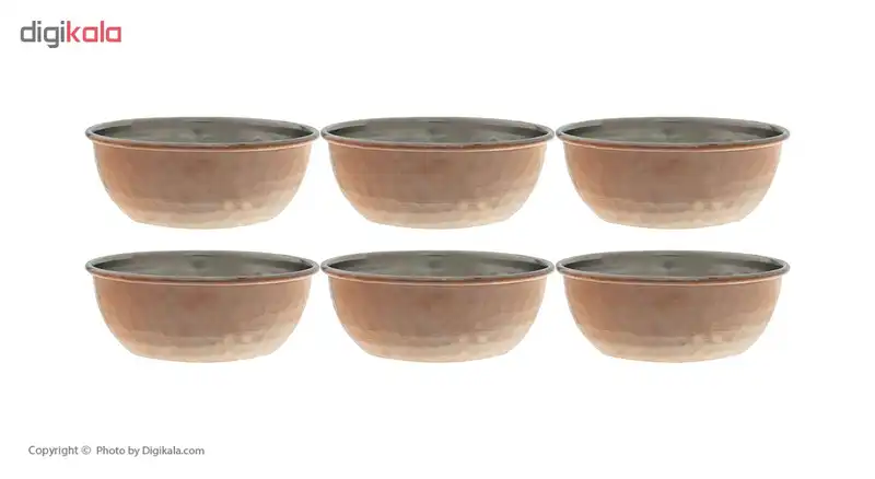 پیاله مسی مس زنجان کد 01 بسته 6 عددی