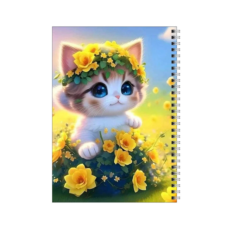 دفتر مشق 80 برگ بامبیلیپ طرح گربه با تاج گل کد 2578231