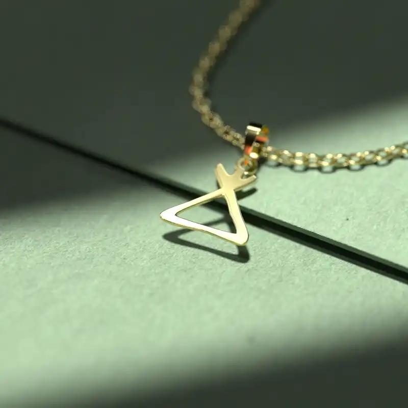 گردنبند طلا 18 عیار زنانه مدوپد مدل هندسی کد N2-1-1153